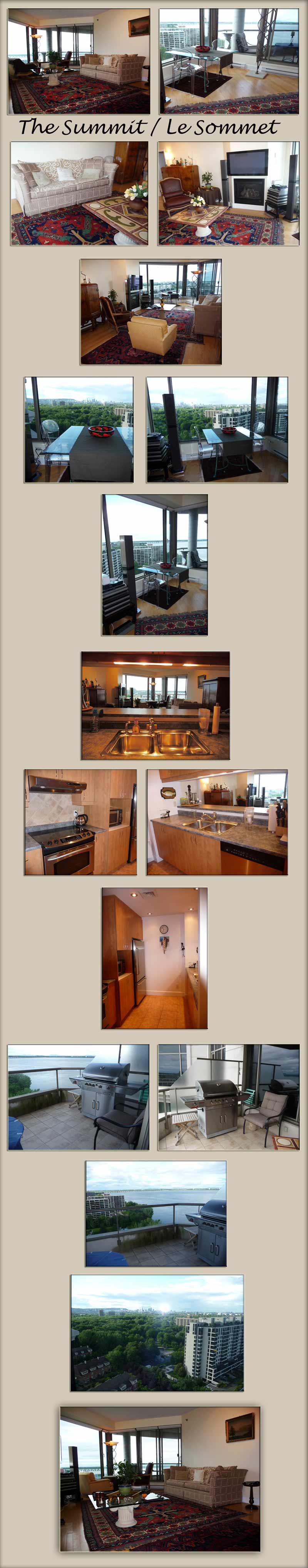 luxury apartment hotels Montreal, luxury apartment rentals, spectacular view - living room