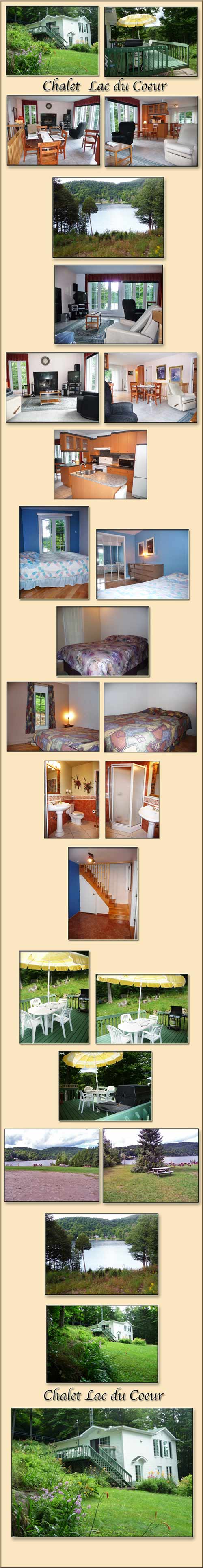 chalet Laurentides - St Sauveru, Ste Agathe - lac, foyer, 3 chambres