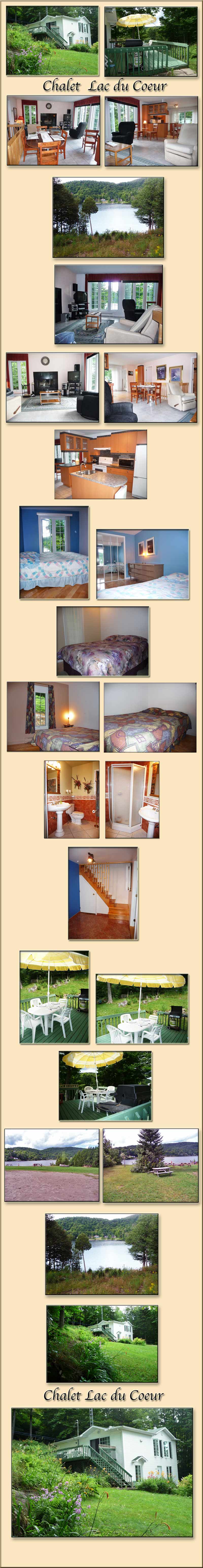 chalet Ste Agathe, chalet Morin Heights, chalet Saint Sauveur - chalet on lake - Lac du Coeur