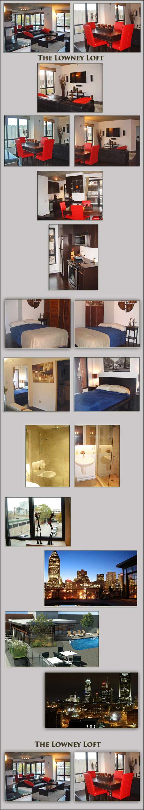 Superb luxury downtown executive apartments Montreal, steps to the Old Port in Old Montreal, infinity pool, rooftop terrace