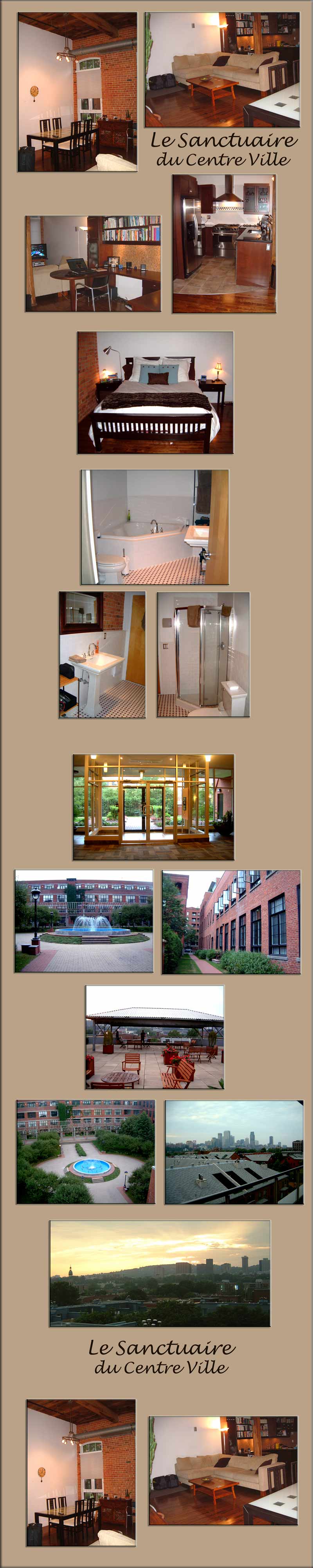 Location court terme Montreal. Location vacances Montreal. Le Sanctuaire. Locations saisonnieres Montreal. Appartements meubl&eacute;s Montreal - grandes photos