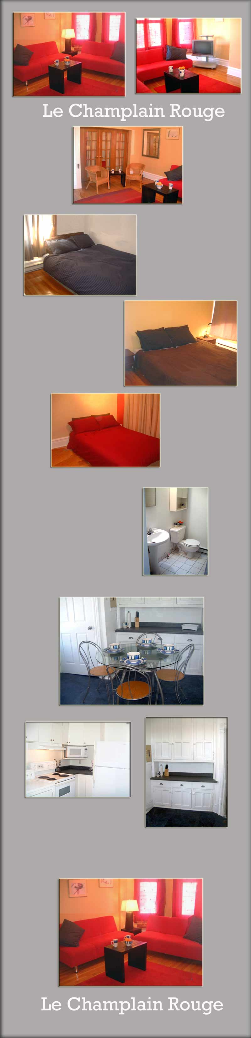 Large photos. Montreal vacation rental plus executive and international student rental apt. Quatier Latin condo.