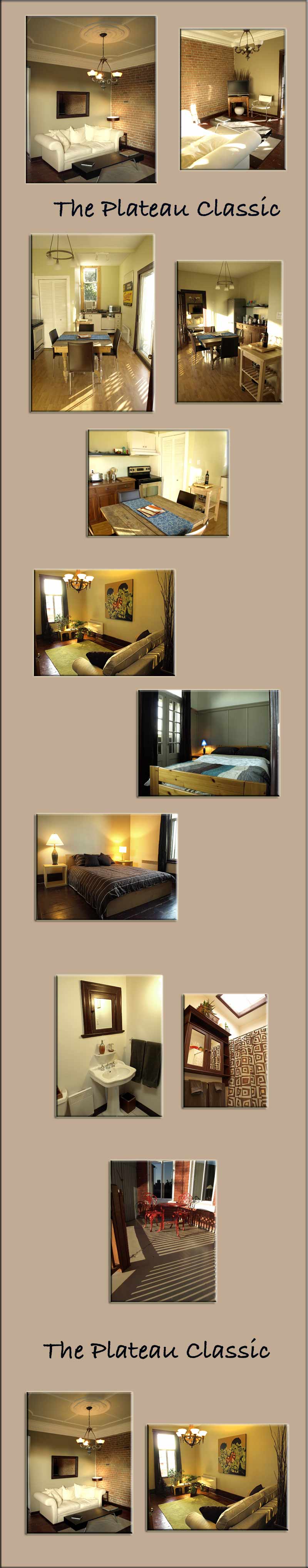 Montreal vacation rental, Montreal home vacations, Montreal short term rentals, Montreal executive rentals - large phots, Plateau condo, 2 brm