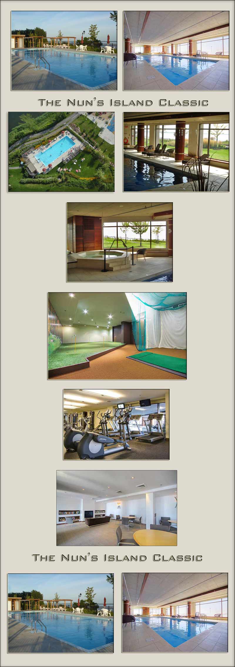 Montreal luxury condo - indoor pool, outdoor pool, jacuzzi, indoor golf