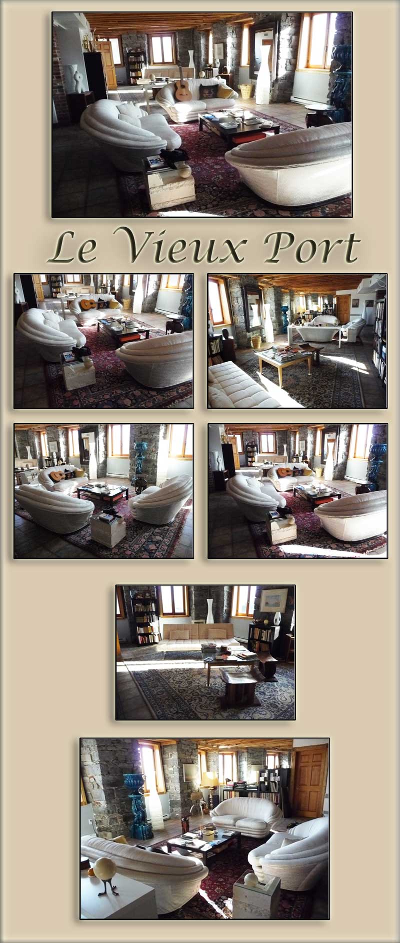 vacation homes Old Montreal, luxury Old Montreal vacation rentals on the Old Port - living room