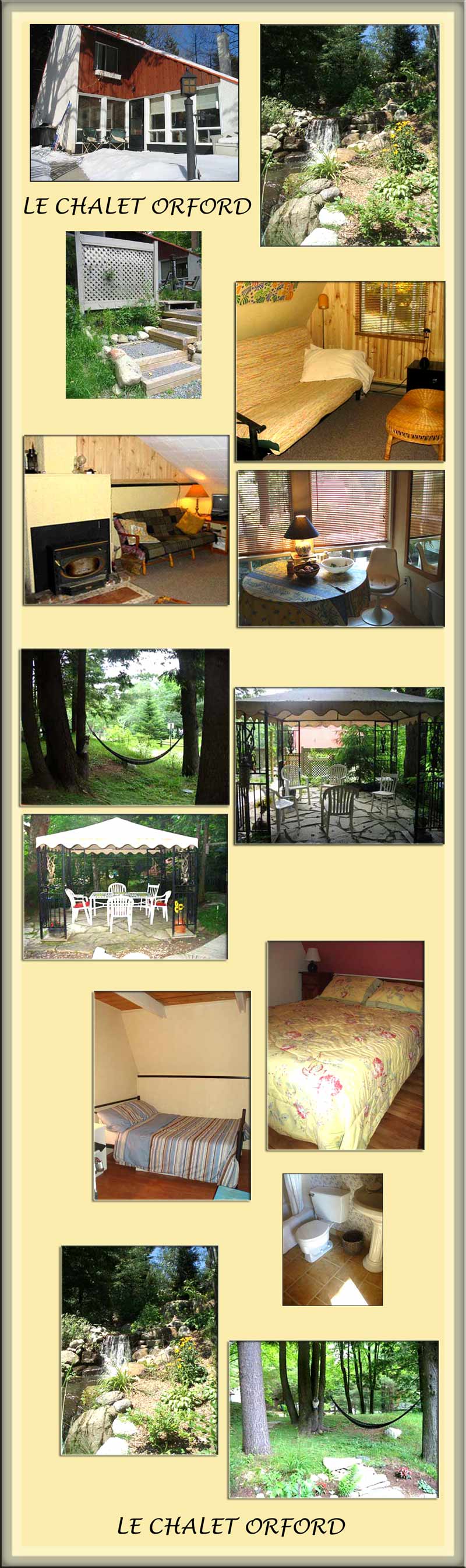 Eastern Townships Chalet. Orford cottage w fireplace, deck, gazebo. 2 brm. Plus.