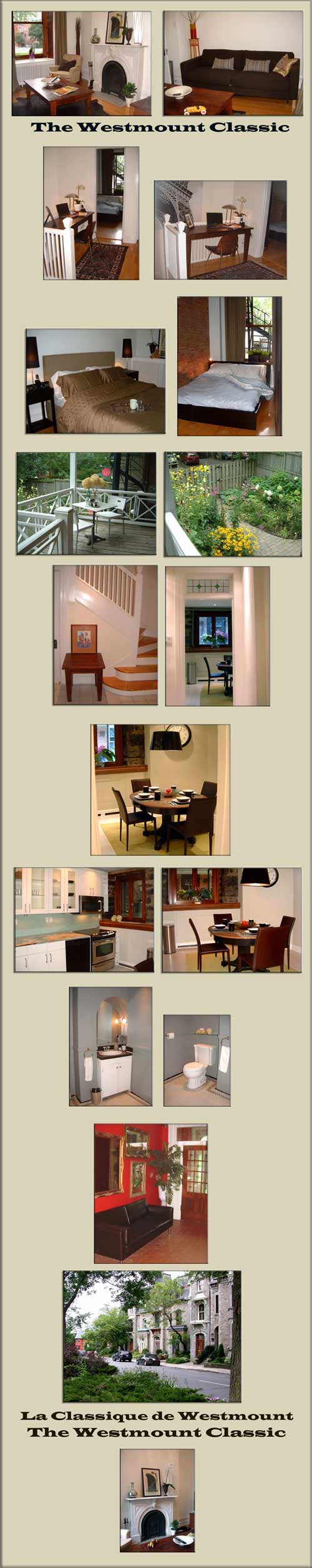 Short Term Condo Montreal. Superb Furnished Westmount Short Term Rental.  Furnished Montreal Executive Rental, Weekly and Monthly.