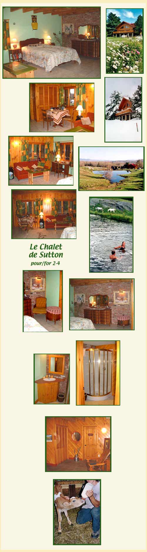 Eastern Townships chalet studio, private lake, near Sutton ski